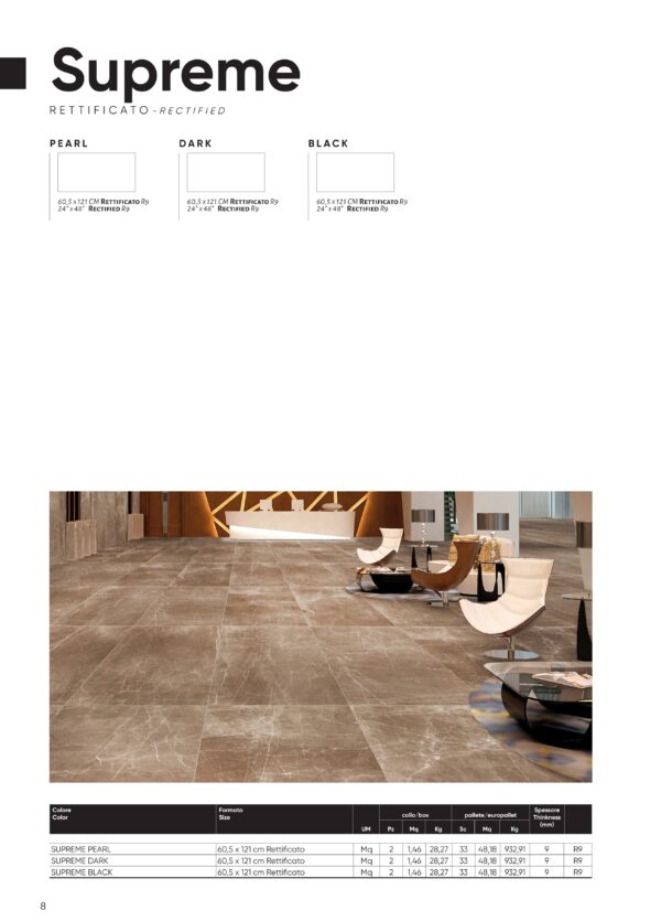 Gres porcellanato 2025 Linea Supreme 60,5 cm x 121 Rettificato - immagine 4
