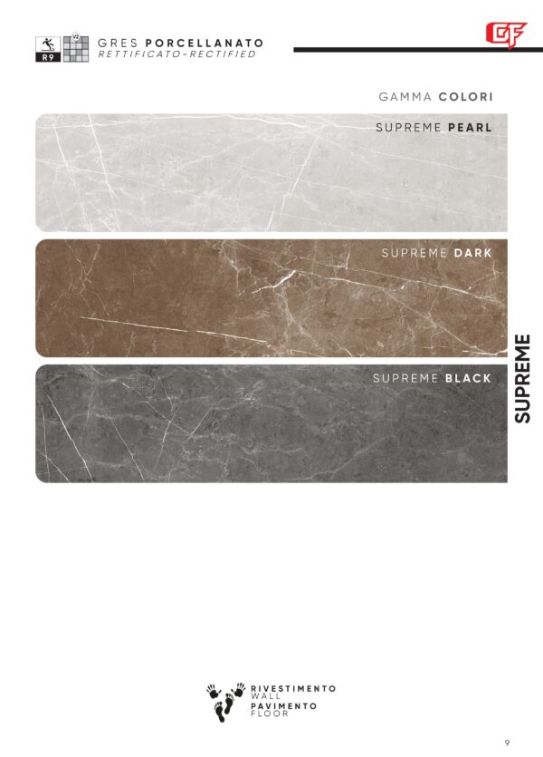 Gres porcellanato 2025 Linea Supreme 60,5 cm x 121 Rettificato