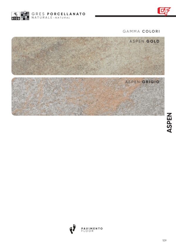 Gres porcellanato 2025 Linea Aspen disponibile in 5 formati