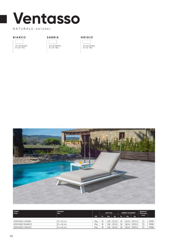 Gres porcellanato 2025 Linea Ventasso   21 x 42 cm - immagine 4