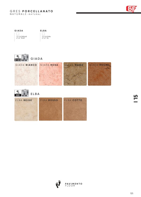 Gres porcellanato 2025 Linea ( I 15 ) 15 x 15 cm