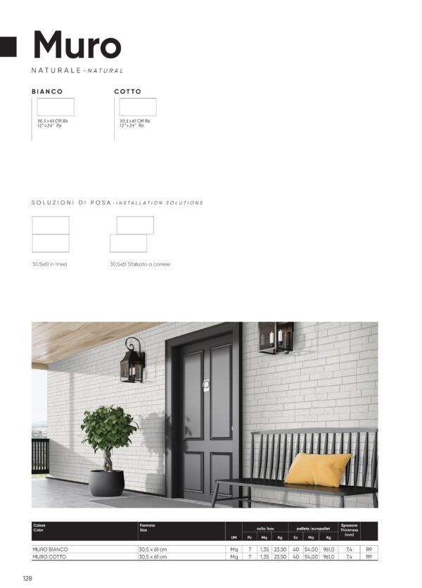 Gres porcellanato 2025 Linea Muro 30,5 x 61 cm - immagine 2