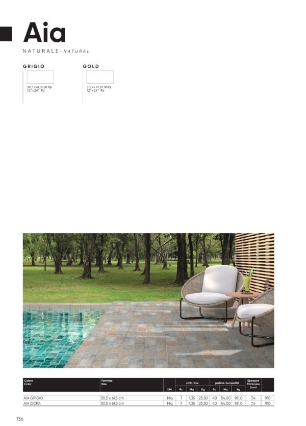 Gres porcellanato 2025 Linea Aia 30,5 x 61 cm - immagine 2