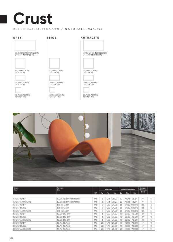 Gres porcellanato 2025 Linea Crust Disponibile in piu' formati - immagine 4