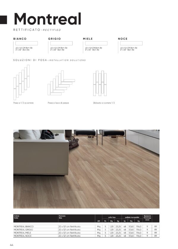 Gres porcellanato 2025 Linea Montreal 20 x 121 cm Rettificato - immagine 4