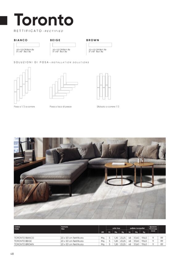 Gres porcellanato 2025 Linea Toronto 20 x 121 cm Rettificato - immagine 4