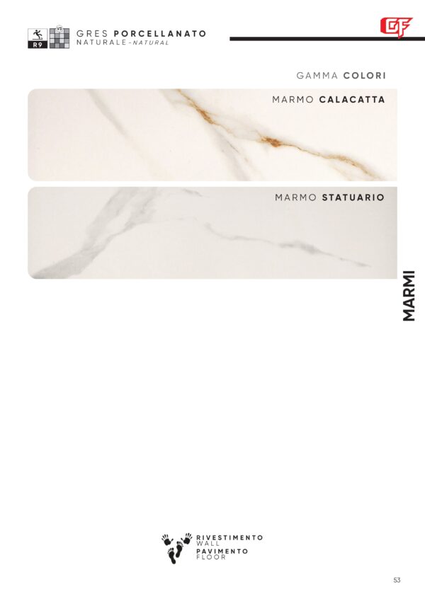 Gres porcellanato 2025 Linea Calacatta 61,5 x 61,5 cm