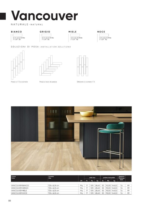 Gres porcellanato 2025 Linea Vancouver 17,8 x 62,8 cm - immagine 4