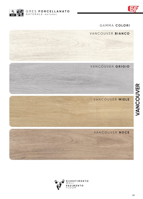 Gres porcellanato 2025 Linea Vancouver 17,8 x 62,8 cm