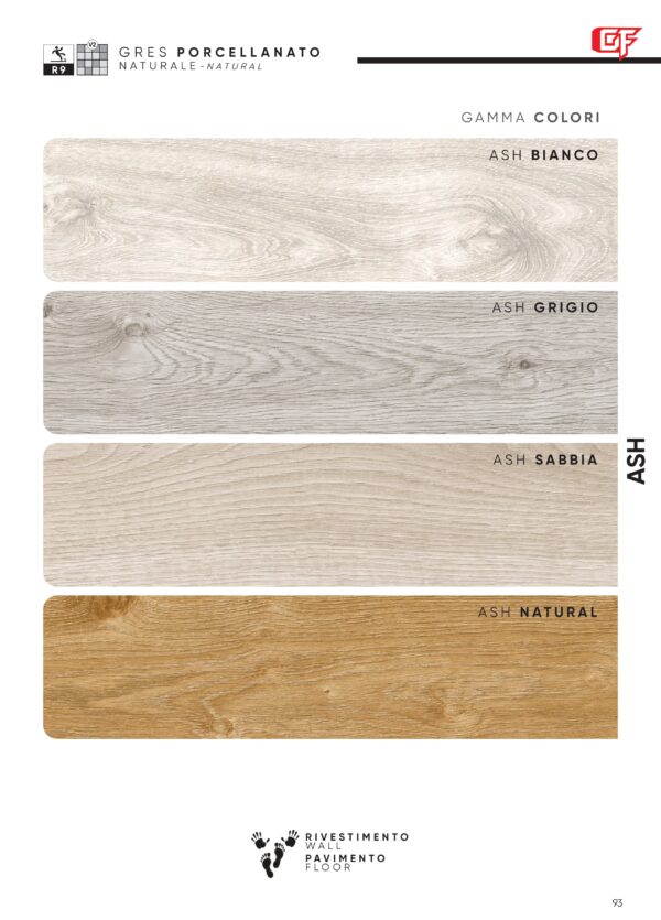 Gres porcellanato 2025 Linea Ash 17,8 x 62,8 cm